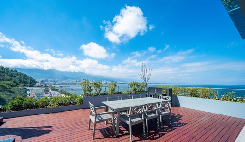 Luxury-Zimmer, 1 King-Bett, Ausblick (180 Degree Erhai View Luxury Bath)