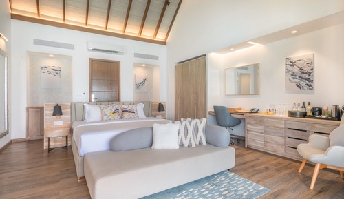 Water villa with private pool and Free access to sea plane lounge on Arrival