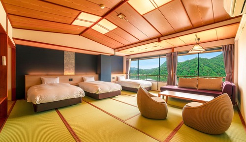 Superior-Dreibettzimmer, Nichtraucher (JapaneseStyleBed,IndoorBath,RiverSide)