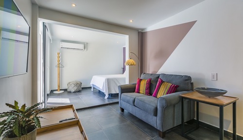Premium-Apartment, 1 Schlafzimmer, Küche, Poolseite