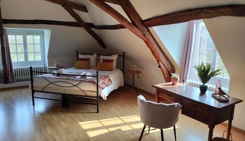 Superior-Dreibettzimmer, eigenes Bad, Flussblick (Chambre Saumur)