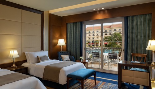 Deluxe-Zimmer, 2 Einzelbetten, Balkon, Poolblick