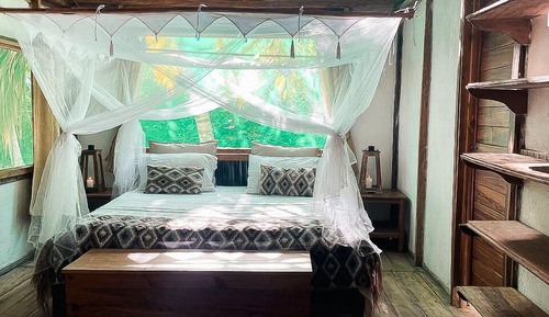 Junior-Ferienhütte, eingeschränkter Meerblick, am Strand