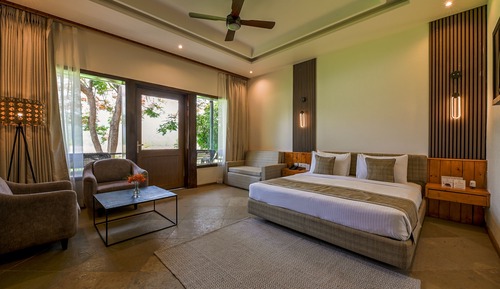 Ferienhaus, 1 King-Bett, Flussblick