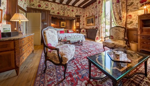 Comfort-Doppelzimmer, mit Bad, Parkblick (Chambre Pivoine)