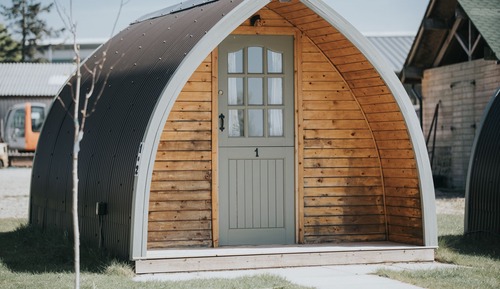 Basic-Ferienhütte, 2 Einzelbetten, Nichtraucher, Seeblick