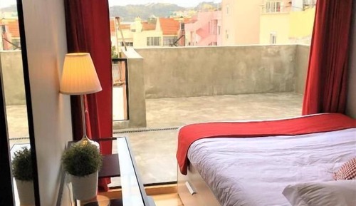 Panoramic-Doppelzimmer, 1 Queen-Bett, Terrasse