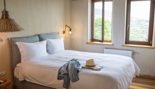 Premium-Suite, 2 Queen-Betten, Kamin, Meerblick (Selini)