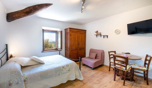 Standard-Doppelzimmer, Küche, Talblick