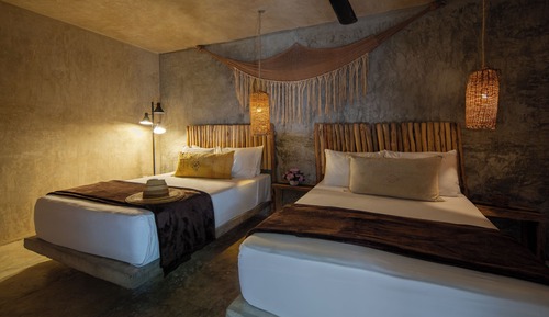 Deluxe room with two double beds