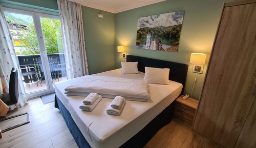 Economy-Doppelzimmer, Balkon, Bergblick