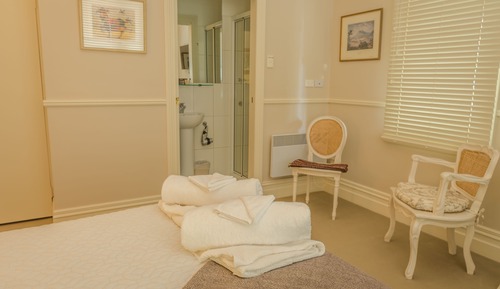 Deluxe-Doppelzimmer, mit Bad, Gartenblick