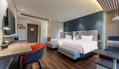 Standardzimmer, 2 Einzelbetten, Flussblick