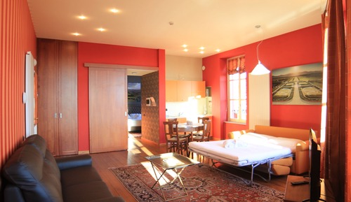 Deluxe-Suite, 1 Schlafzimmer, Balkon, Talblick