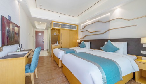 Deluxe-Zweibettzimmer, Mehrere Betten, Küche