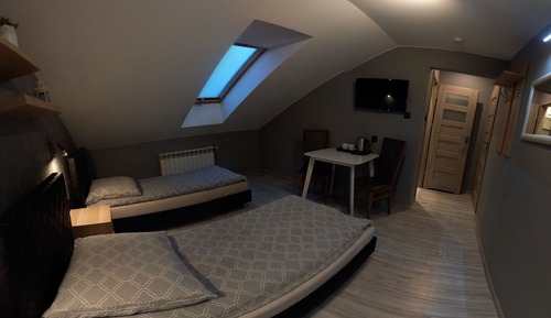 Standard-Doppelzimmer, 2 Einzelbetten, mit Bad, Gartenblick