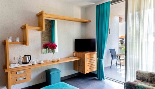 Deluxe-Doppel- oder -Zweibettzimmer, Balkon, Meerblick