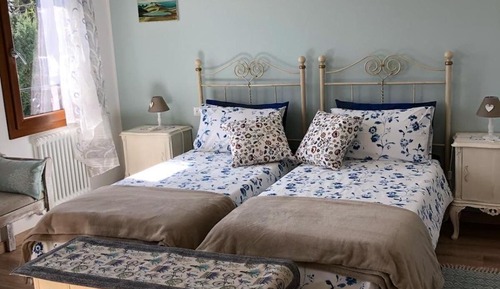 Romantisches Zweibettzimmer, Flussblick