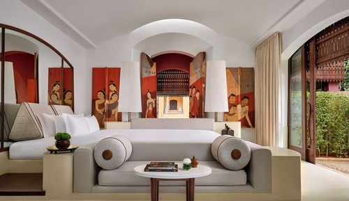 Zimmer, 1 King-Bett und Schlafsofa, Gartenblick