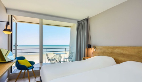 Standardzimmer, 2 Einzelbetten, Balkon, Meerblick
