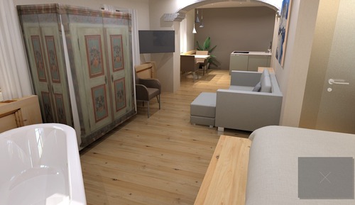 Luxury-Studiosuite, 1 King-Bett, Badewanne, Bergseite