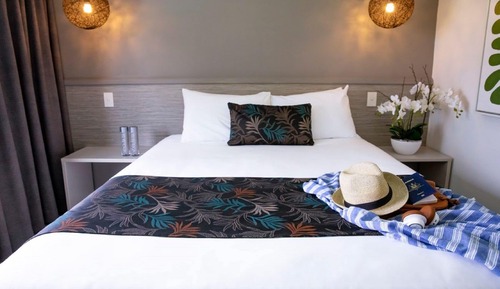 Zimmer im Coral Sea Reasort, Strandseite