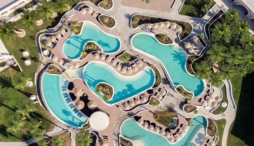 Bungalow, Gartenblick