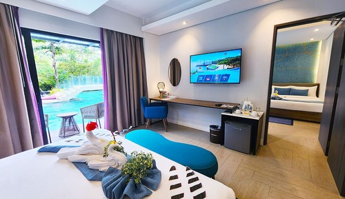 Grand-Zimmer, 2 Schlafzimmer, Poolzugang