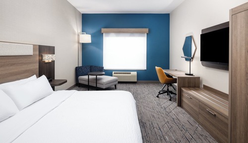 Standardzimmer, 1 King-Bett, rollstuhlgeeignete Dusche (Communications Accessible)