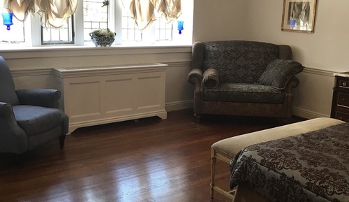 Einzelzimmer, Gemeinschaftsbad, Gartenblick (Chateau Room)