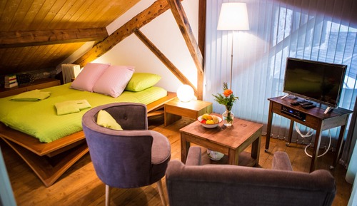 Traditional-Doppelzimmer, 1 King-Bett, Nichtraucher, Flussblick (Les Nids des Oiseaux )