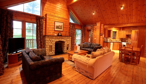 Signature-Chalet, 2 Schlafzimmer, Sauna, Blick auf die Anlage