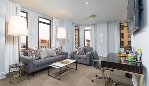 Classic-Suite, 1 King-Bett, Stadtblick