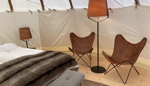 Luxury-Zelt, Blick auf die Anlage