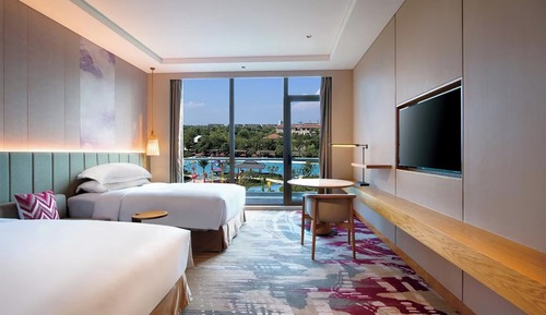 Standardzimmer, 2 Einzelbetten, Poolblick