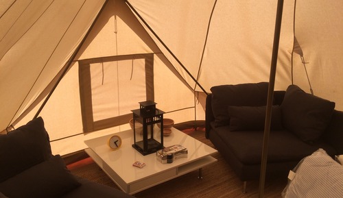 Luxury-Zelt, 1 King-Bett, Bergblick