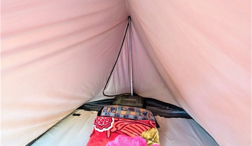 Zelt, 1 Einzelbett, Bergblick
