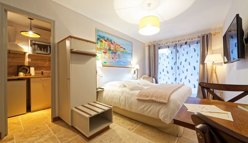 Comfort-Apartment, Kochnische, Gartenblick