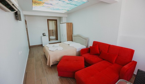 Standard-Vierbettzimmer, 1 Schlafzimmer, Raucher, Strandblick