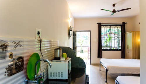 Deluxe-Doppelzimmer, 1 Doppelbett, Gartenblick, zum Garten hin