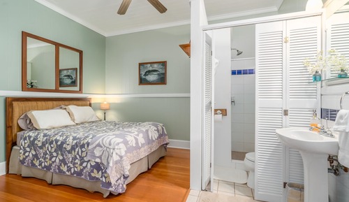 Economy-Doppelzimmer, mit Bad (Bamboo Room)