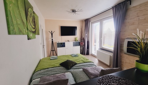 Design-Studio, 1 Queen-Bett und Schlafsofa, Terrasse, Erdgeschoss