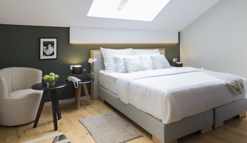 Deluxe-Doppel- oder -Zweibettzimmer, Balkon, Stadtblick