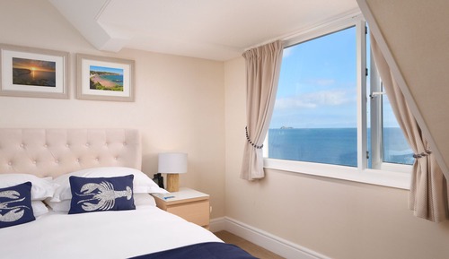Deluxe-Doppelzimmer, mit Bad, Meerblick (Room 10)