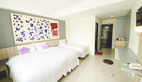 Deluxe-Doppel- oder -Zweibettzimmer, Balkon, Gartenblick