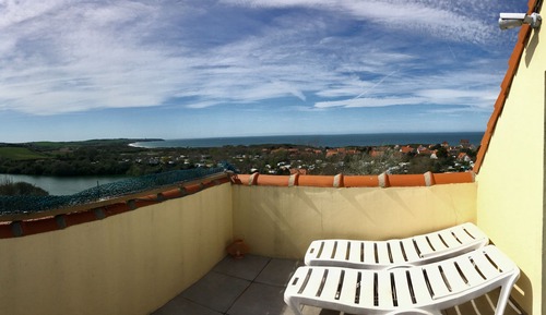 Panoramic-Doppelzimmer, Terrasse, Meerblick