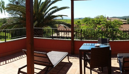 Doppelzimmer, Terrasse, Gartenblick