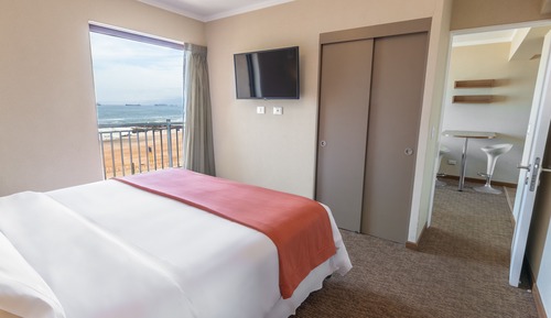 Junior-Suite, 1 King-Bett, Balkon, Strandblick