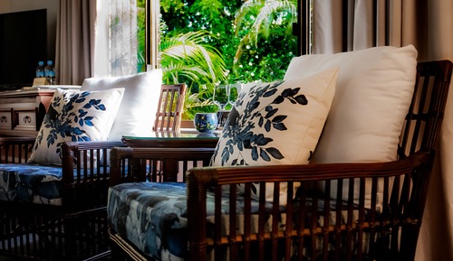 Luxury-Suite, 1 Queen-Bett, Whirlpool, Gartenblick