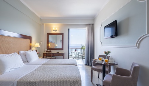 Doppel- oder Zweibettzimmer, Balkon, Meerblick